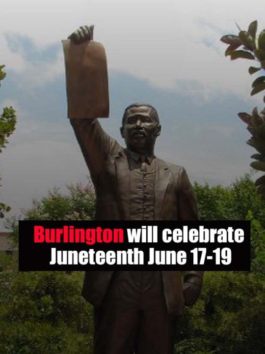Burlington will celebrate Juneteenth