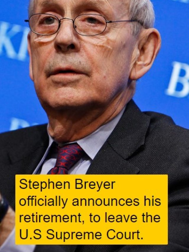 Stephen Breyer officially announces his retirement,