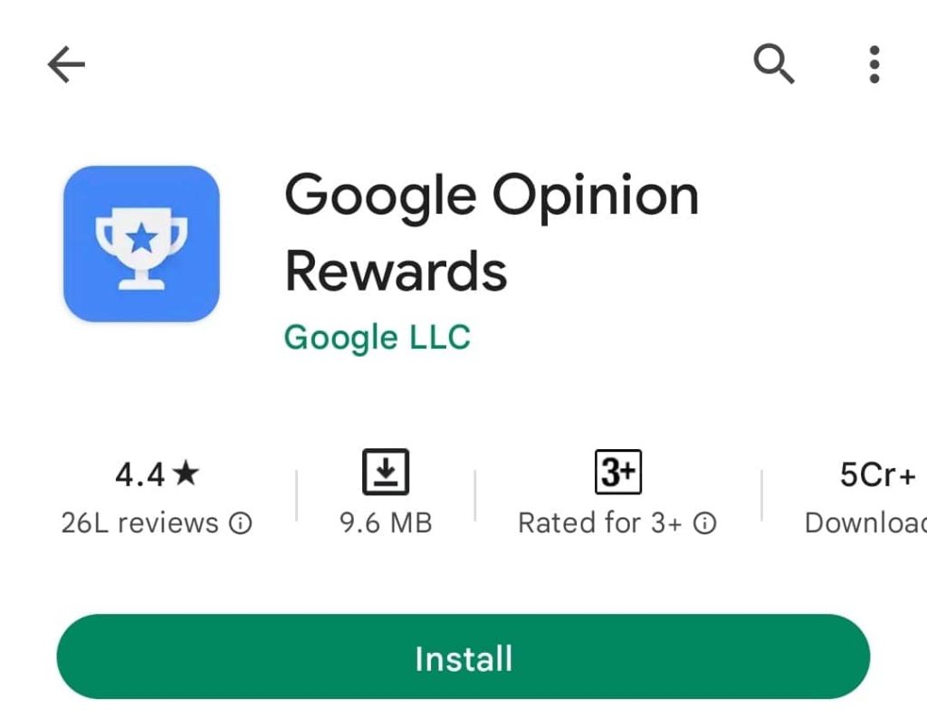 google opinion rewards app download